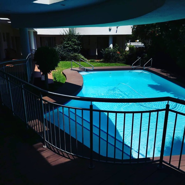 Outdoor pool ballustrades